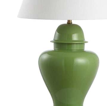 Sagwa 33" Ceramic/Iron Modern Classic LED Table Lamp - JONATHAN Y